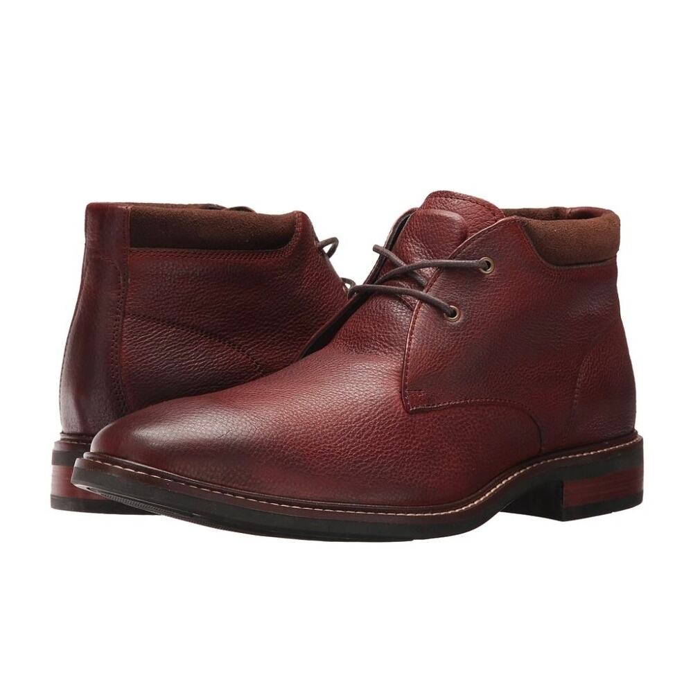 COLE HAAN MEN'S WATSON CHUKKA II WOODBURY BROWN BOOTS SIZE 10M
